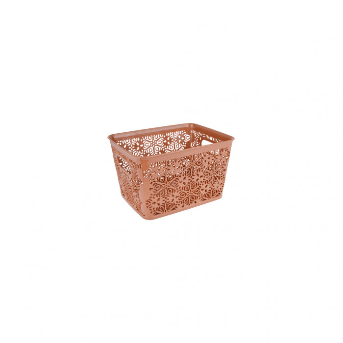 Кошик для зберігання Violet House 0402 №2 Ажур з кришкою Cream 7 л (0402 №2 Ажур CR з/кр. 7 л)
