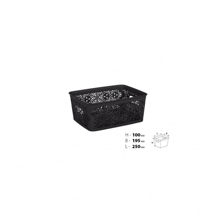 Кошик для зберігання Violet House 0501 1 Ажур Coffee 5 л (0501 1 Ажур COF б/кр. 5 л)