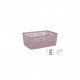Кошик для зберігання Violet House 0504 4 Ажур Powder 14 л (0504 4 Ажур PW б/кр. 14 л)
