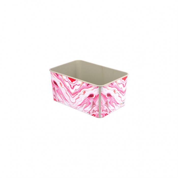 Контейнер для зберігання Violet House 0647 Decor Marble Red 10 л (0647 DECOR Marble RED з/кр. 10 л)