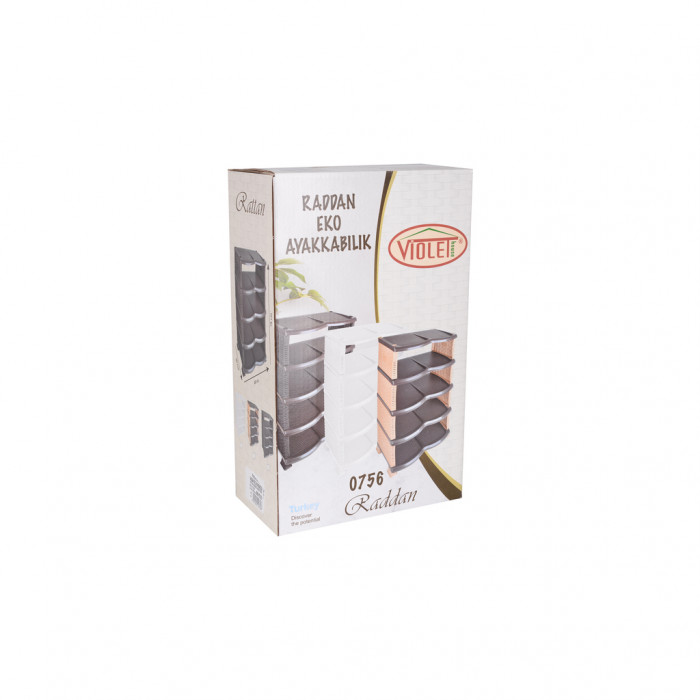 Етажерка Violet House для взуття Роттанг Еко Brown (0756 Рот Эко BROWN 48*30*79 см)