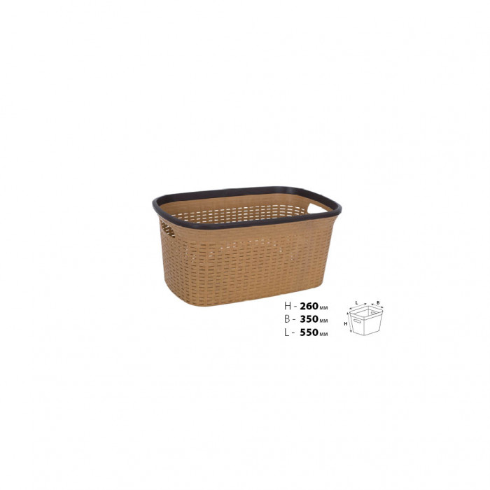 Кошик для зберігання Violet House 0774 Ротанг Caramel 40 л (0774 4 Роттанг CAR б/кр. 40 л)