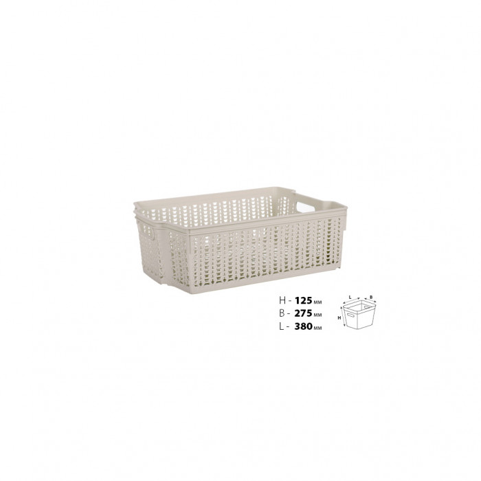 Кошик для зберігання Violet House 1005 Cappuccino (1005 CAP б/кр. 37*27*12 см)