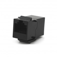 Модуль Keystone прохідний в рамку 1+1 RJ45 кат.5E UTP, Black Voltronic (30343)