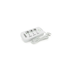 Мережевий фільтр живлення Voltronic F07U, 6 роз (3 EU+3 Universal), 4USB White (F07U-White)