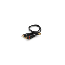 Кабель мультимедійний 1xRCA F to 2xRCA M 0.2m black Voltronic (YT-RCA(F)/2хRCA(M)-0,2CuB)