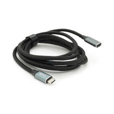 Дата кабель USB-C M/F 2.0m USB 3.2 Gen2 100W 10Gbps 4K60Hz black Voltronic (YT-TC-TC-EXB-2m)