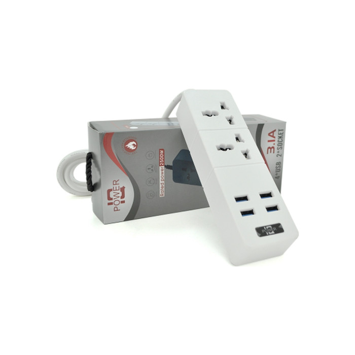 Мережевий фільтр живлення Voltronic TВ-Т07, 2роз, 4*USB White (ТВ-Т07-White)