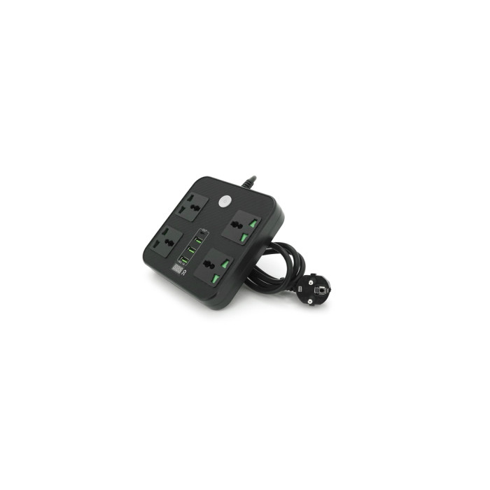 Мережевий фільтр живлення Voltronic TВ-Т90, 4роз, 3*USB Black (ТВ-Т90-Black)