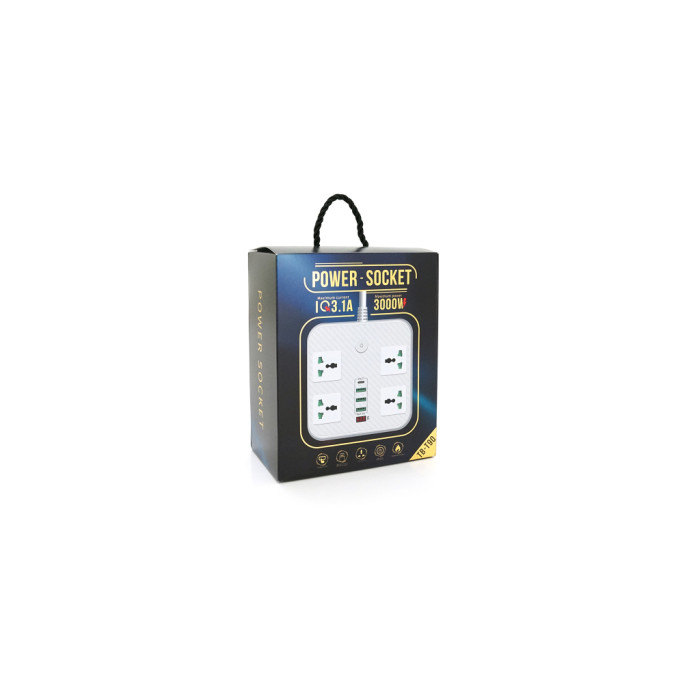 Мережевий фільтр живлення Voltronic TВ-Т90, 4роз, 3*USB Black (ТВ-Т90-Black)