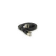Патч-корд 1м UTP cat.7, CU, RJ45, плоский, black Weepda (PCMF-CU7/1.0Bk)