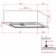 Витяжка кухонна Weilor PBS 72650 GLASS WH 1250 LED Strip