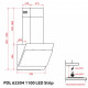 Витяжка кухонна Weilor PDL 62304 BL 1100 LED Strip