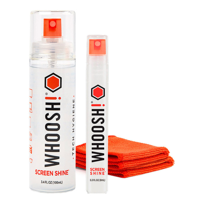 Спрей для очищення Whoosh! Screen Shine DUO 100+8ml, microfiber 14x14cm (1FG108ENFR)