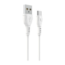 Дата кабель USB 2.0 AM to USB-C 1.0m PVC white Wibrand (WI.DC/BO1W-UC)