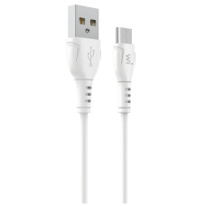 Дата кабель USB 2.0 AM to Micro 5P 1.0m PVC white Wibrand (WI.DC/BO1W-UM)