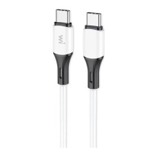 Дата кабель USB-C to USB-C 1.0m 60W silicone white Wibrand (WI.DC/MA1W-CC)