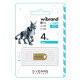 USB флеш накопичувач Wibrand 4GB lynx Gold USB 2.0 (WI2.0/LY4M2G)