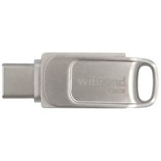 USB флеш накопичувач Wibrand 128GB Bee Silver USB 3.2/Type-C (WI3.2TC/BE128TC039S)