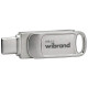 USB флеш накопичувач Wibrand 128GB Bee Silver USB 3.2/Type-C (WI3.2TC/BE128TC039S)