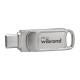 USB флеш накопичувач Wibrand 256GB Bee Silver USB 3.2/Type-C (WI3.2TC/BE256TC039S)