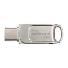 USB флеш накопичувач Wibrand 64GB Bee Silver USB 3.2/Type-C (WI3.2TC/BE64TC039S)