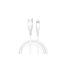 Дата кабель USB 2.0 AM to Lightning 1.0m 2.4A X196 white WUW (6972573335596)