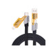 Дата кабель USB-C + USB-A to Lightning+USB-C 1.0m 65W X207 black WUW (6972573336524)