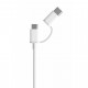 Дата кабель USB 2.0 AM to Micro 5P + Type-C White Xiaomi (338004)