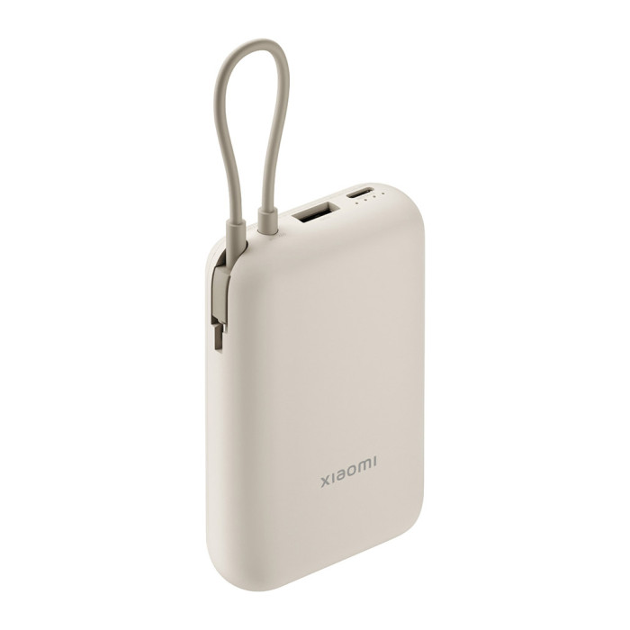 Батарея універсальна Xiaomi 10000mAh 22.5W, Integrated Cable, beige (BHR9072GL)