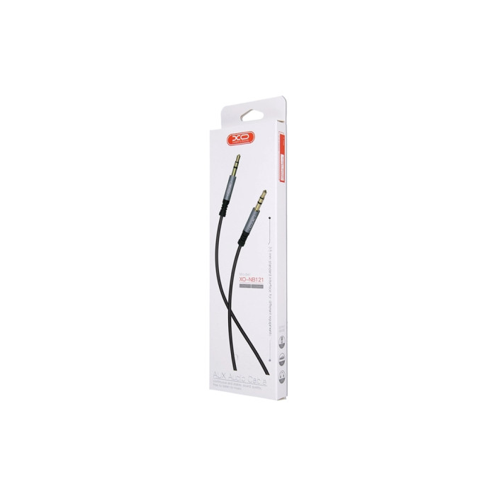Кабель мультимедійний 3.5mm M to 3.5mm M 1.0m NB121 black XO (6920680864591)