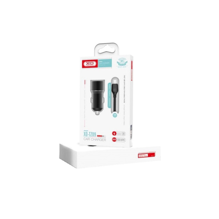 Зарядний пристрій XO 1xUSB + cable USB to Micro 5P TZ09 black (6920680873487)