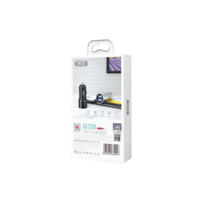 Зарядний пристрій XO 1xUSB + cable USB to USB-C TZ09 black (6920680873500)