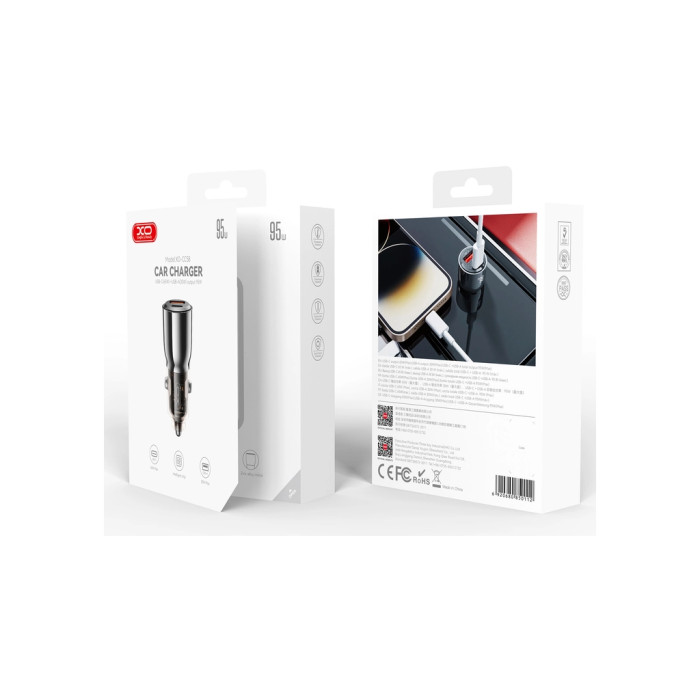 Зарядний пристрій XO 1xUSB-C PD65W + 1xUSB 30W Tarnish (CC58.tranish)