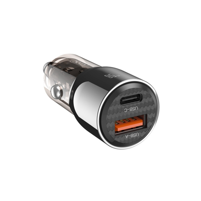 Зарядний пристрій XO CC58 USB-C PD65W + USB-A 30W Gray (CC58_Tarnish)