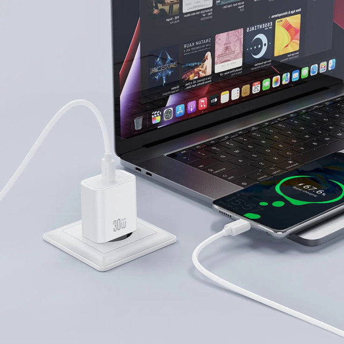 Зарядний пристрій XO USB-C PD30W white (CE41.white)