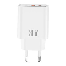 Зарядний пристрій XO 1xUSB 22.5W + 1xUSB-C PD30W white (CE42.white)