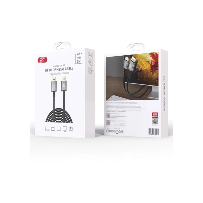 Кабель мультимедійний DisplayPort M to DisplayPort M 5.0m V1.2 XO (GB018B-DP.tranish)