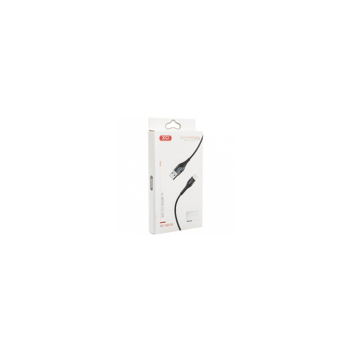 Дата кабель USB 2.0 AM to Lightning 1.0m 2A zinc alloy black XO (NB138-L-1-BK)