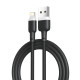 Дата кабель USB 2.0 AM to Lightning 1.0m 2.1A silicone black XO (NB208-L-1-BK)