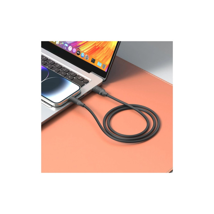 Дата кабель USB 2.0 AM to USB-C 1.0m black XO (NB265-AC.black)