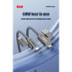 Дата кабель USB 2.0 AM to USB-C + USB 2.0 AM to Lightning 1.0m 60W gray XO (NB275_4-in-1_Gray)