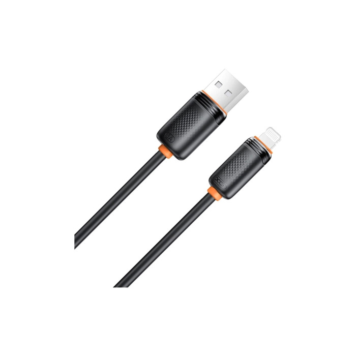 Дата кабель USB 2.0 AM to Lightning 2.0m 3A black XO (NB302-AI-2.black)