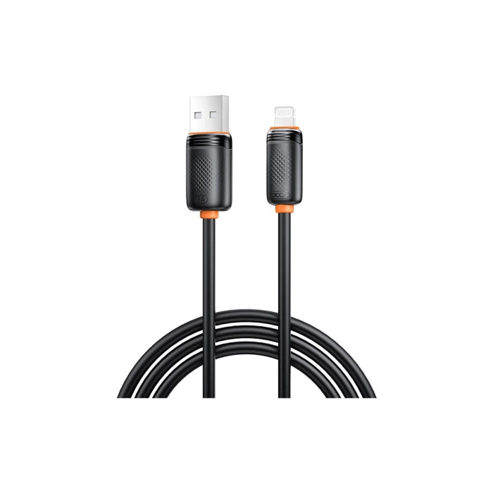 Дата кабель USB 2.0 AM to Lightning 2.0m 3A black XO (NB302-AI-2.black)