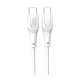 Дата кабель USB-C to USB-C 1.0m 60W High Elastic Zeus XO (NBQ239B_White)