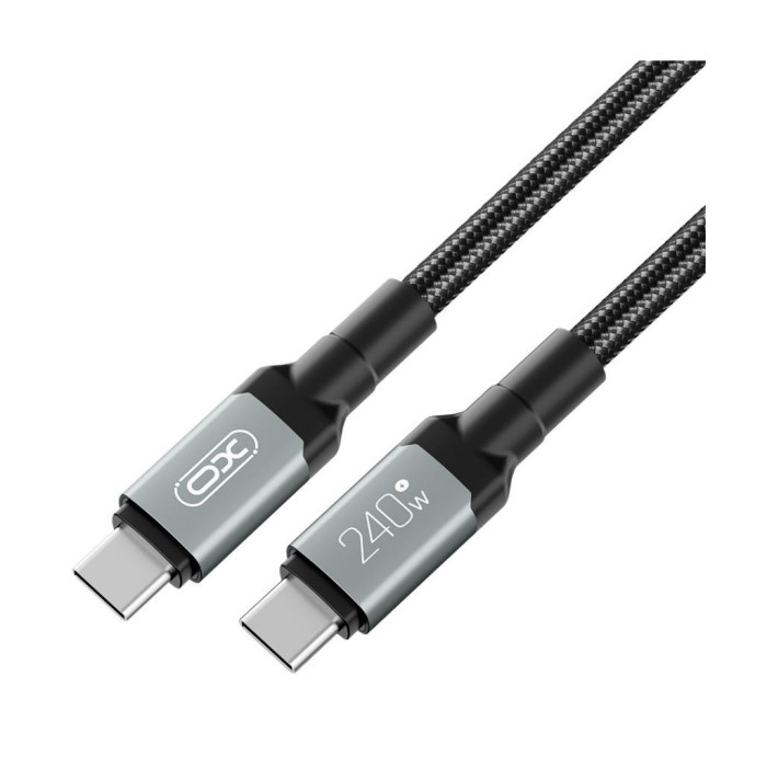 Дата кабель USB-C to USB-C 2.0m 240W black XO (NBQ264B_С_Black)