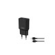 Зарядний пристрій XO L92C (2USB/2.4A) + USB - Lightning Чорний (XO-L92C-L)