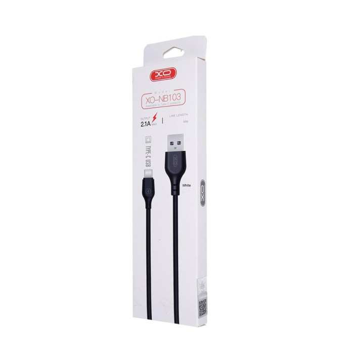 Дата кабель USB 2.0 AM to USB-C 2.0m 2.1A black XO (XO-NB103-TC-2-BK)