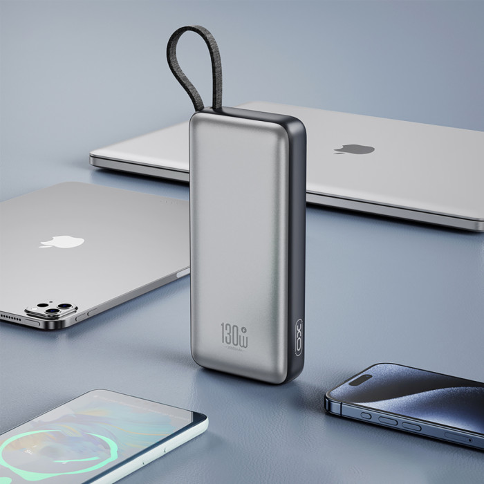 Батарея універсальна XO 20000mAh 130W, PD, QC (XO-PR268_grey)