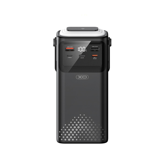 Батарея універсальна XO 30000mAh, PD/20W, QC/22,5W, Lamp, black (XO-PR285)